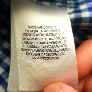 The blue cotton flannel button down shirt is perfect for your children.